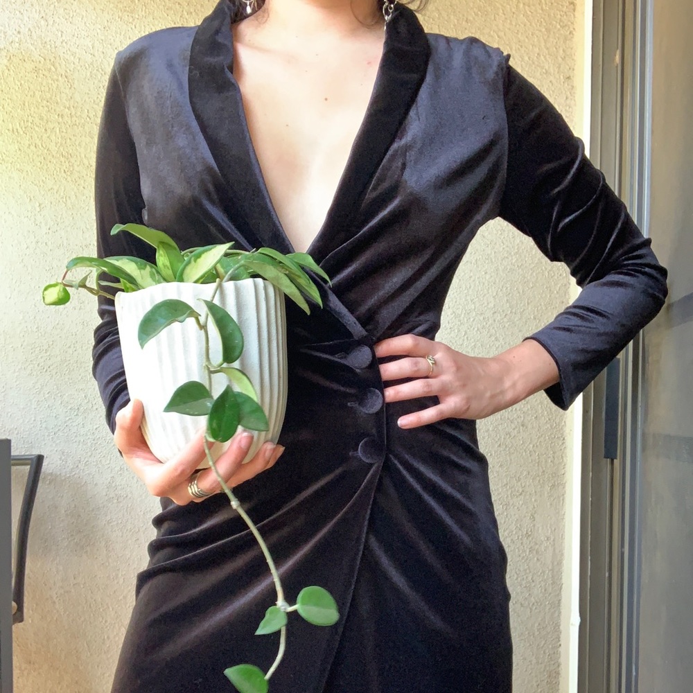 ASOS Velvet dress black